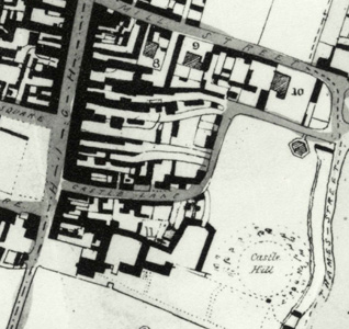The site of Castle Close House in 1836